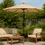 Parasol - Fjällbacka | Ø200 cm | Beige + Rengøringsspray til havemøbler Parasol - Fjällbacka | Ø200 cm | Beige + Rengøringsspray til havemøbler