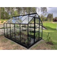 Växthus Neptunus - Svart 6,2 m² härdat glas Växthus Neptunus - Svart 6,2 m² härdat glas