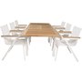Dotorp Matgrupp (160x90) - Vit/Natur - 6 Stolar