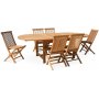 Matgrupp Oval - 180-240 cm - Teak