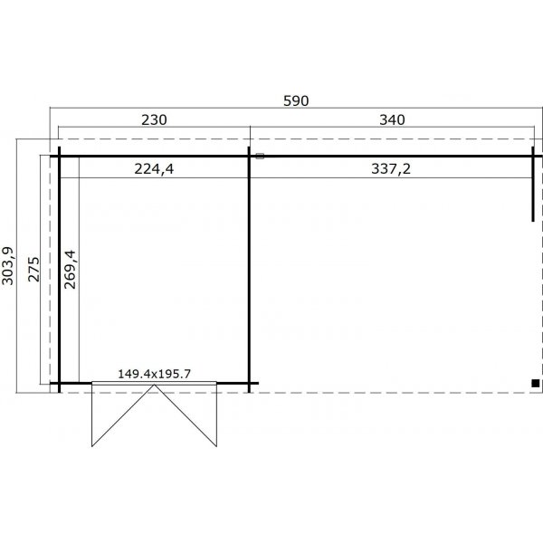 Attefallshus Samantha - 17,9 m² Attefallshus Samantha - 17,9 m²