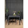 Holma Matgrupp (160x100) - Svart - 4 Stolar