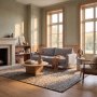 3-sitssoffa Nordic - Gr�beige l�derimitation Preston 21 - M�tt 219x89 cm