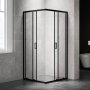 Duschh�rna 80x190cm | Skjutd�rr | Modern design | Svart