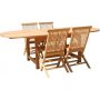 Matgrupp Oval - 180-240 cm - Teak