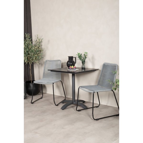 Garnviken Matgrupp (70x70) - Svart - 2 Stolar Garnviken Matgrupp (70x70) - Svart - 2 Stolar