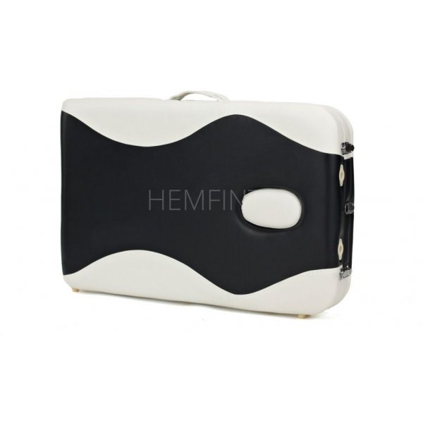 Massageb�nk med metallben - 3 zoner - Tv�f�rgad