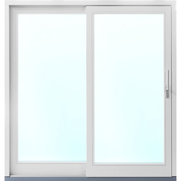 2-delt facadeparti i aluminium med skydedør - 3-glas + Drivrem 2-delt facadeparti i aluminium med skydedør - 3-glas + Drivrem