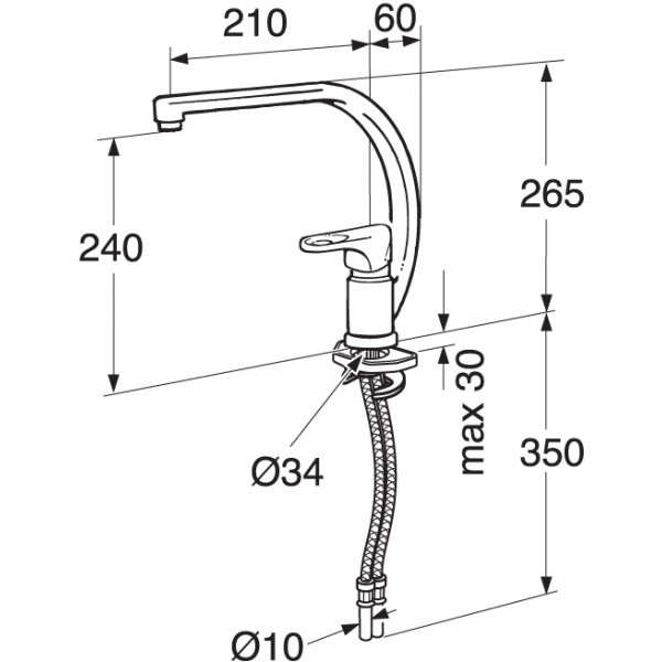 GBG Nordic k�ksblandare h�g pip - 8303203