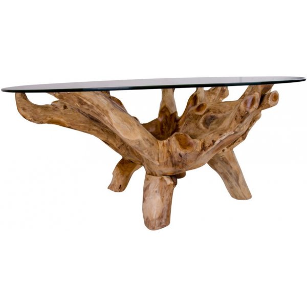 Amazonas Soffbord 110 x 110 cm - Teak/glas