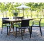 Spisegruppe Salt teak: Klapbord i teak inklusiv 4 Alafors stelstole
