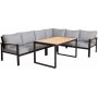 Stanford loungegrupp By Martinsen - Teak / Svart / Grtt + Rengringsspray fr utembler