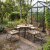 Runt utebord tr�komposit & aluminium 105 cm - L�ken�s