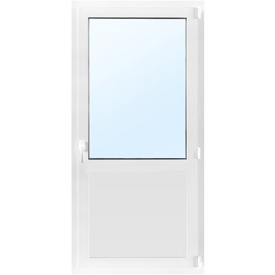 Dobbeltdr med vindue 3-glas - Indadgende med vippefunktion - PVC - U-vrdi 0,96