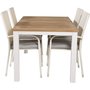 Dotorp Matgrupp (160x90) - Vit/Natur - 4 Stolar