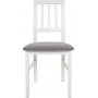 Matstol vit med gr� sits