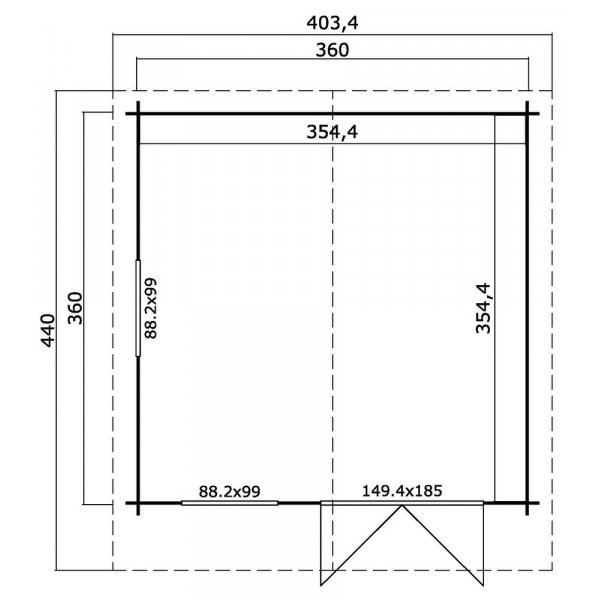 Friggebod Truls A - 12,9 m�