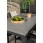 Ekens Spisegruppe (152x90) - Sort/Gr - 4 Stole