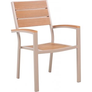 Las Vegas karmstol tr�dg�rdsstol aluminium beige ek