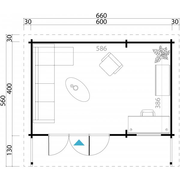 Attefallshus Torvald - 26 m² Attefallshus Torvald - 26 m²