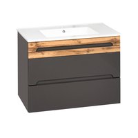 Tvättställsskåp Galaxy 824 - grafit + Tvättställ CFP 80D Tvättställsskåp Galaxy 824 - grafit + Tvättställ CFP 80D