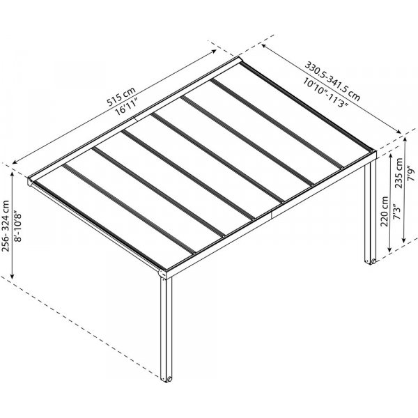 Altantak Stockholm 3.4X5.2 - Gr�