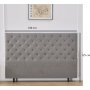 Deluxe pikerad Sänggavel 160 x 125 cm - Grå Deluxe pikerad Sänggavel 160 x 125 cm - Grå