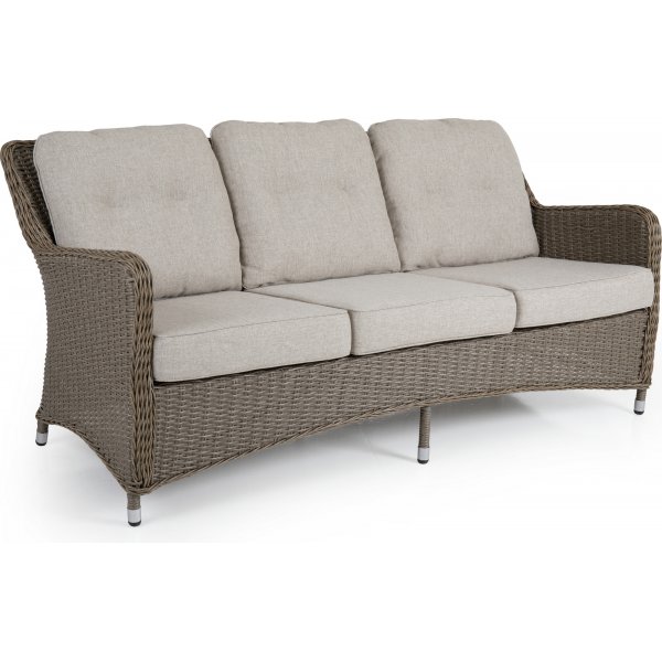 Svanö - Loungeset 4-teilig | Naturfarbenes Kunstrattan + Reinigungsspray für Gartenmöbel Svanö - Loungeset 4-teilig | Naturfarbenes Kunstrattan + Reinigungsspray für Gartenmöbel