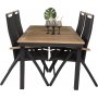 Dotorp Spisegruppe (160x90) - Sort/Natur - 4 Stole