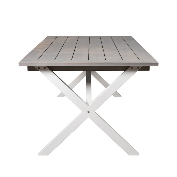 Oxford - Esstisch 220 cm Weiß/Grau + Reinigungsspray für Gartenmöbel Oxford - Esstisch 220 cm Weiß/Grau + Reinigungsspray für Gartenmöbel