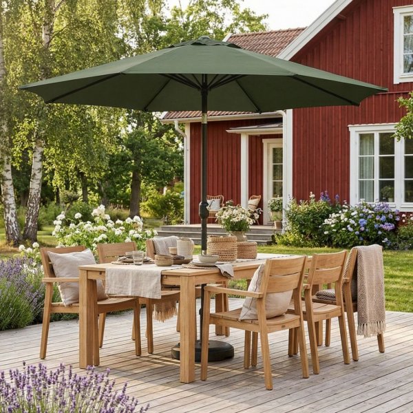 Parasoll - Fj�llbacka | �300 cm | M�rkgr�n