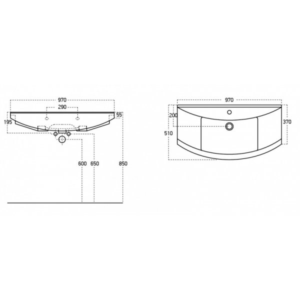Mbelpakke Ritmo 95 - Natural Oak med spejlskab