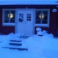 Kallt men dörrarna värmer. Parytterdörr Helena med klarglas