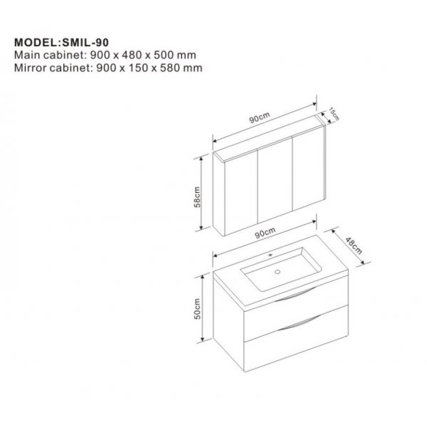Badrumsmöbler Marina - Vit + Toalettpappershållare Badrumsmöbler Marina - Vit + Toalettpappershållare