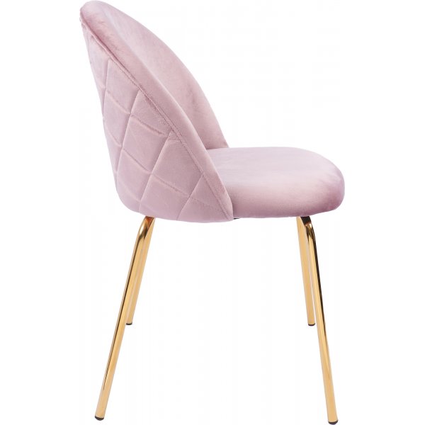 Stol rosa med guldiga ben - Plaza