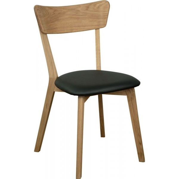 Matstol svart/ek - Amino