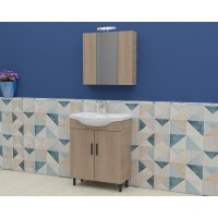 Badrumsmöbler Luna 65 - Beige med spegelskåp Badrumsmöbler Luna 65 - Beige med spegelskåp