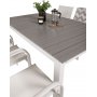 Prssebo Matgrupp (160x100) - Vit/Gr - 6 Stolar