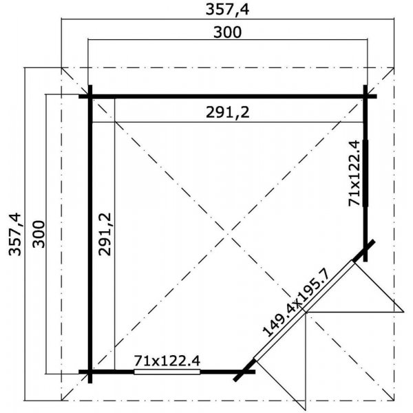 Friggebod Gustav A - 9 m