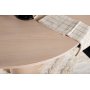 Matbord runt 110 cm Whitewash - Olivia