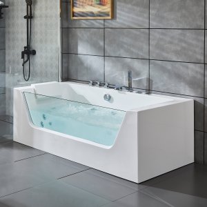 Spabad med glasfront & vedligeholdelsesvarmer 170x80cm | BK-020 Spabad med glasfront & vedligeholdelsesvarmer 170x80cm | BK-020