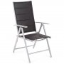 Matgrupp Capri 145 cm - silver/svart, inkl. 6 positionsstolar
