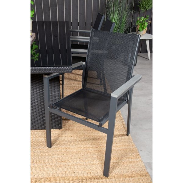 Järnsta Matgrupp (200x100) - Svart - 6 Stolar Järnsta Matgrupp (200x100) - Svart - 6 Stolar