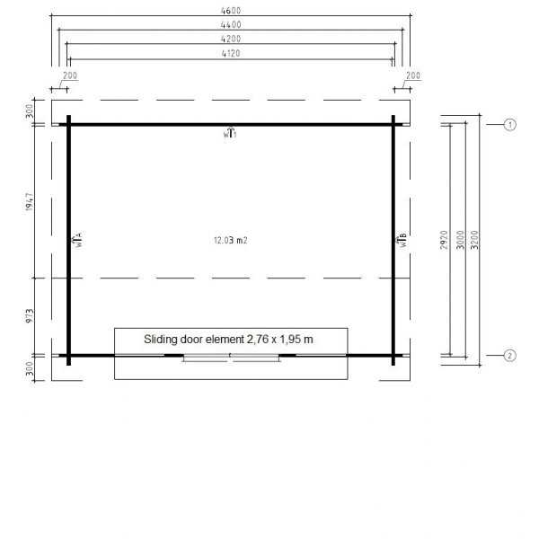 Friggebod Kajsa A - 14 m