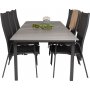 Prssebo Matgrupp (224x100) - Svart/Gr - 6 Stolar