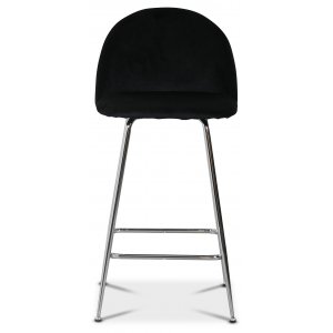 Art Velvet barstol - Svart sammet / Krom