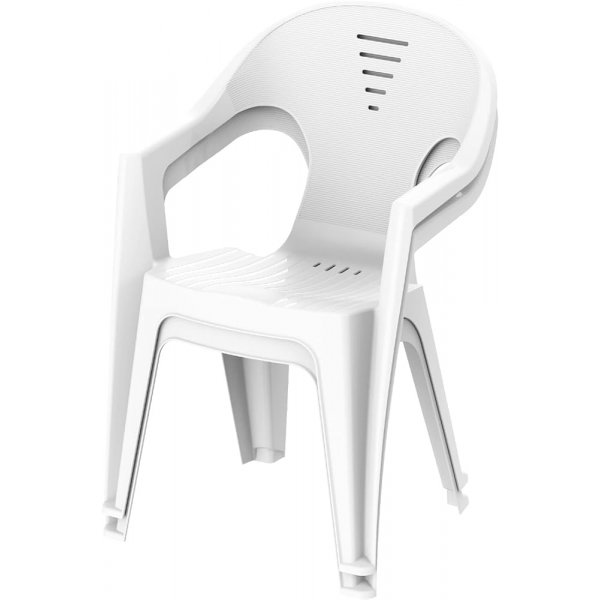 Torsby - Valkoinen muovituoli + Puhdistussuihke ulkokalusteisiin Torsby - Valkoinen muovituoli + Puhdistussuihke ulkokalusteisiin