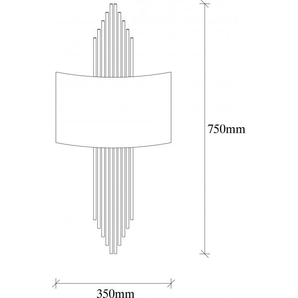 V�gglampa curve - Svart/koppar