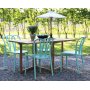 Spisegruppe Salt teak: Bankebord i teak inklusiv 4 Bally stole