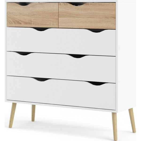 Oslo byr� med 5 l�dor - Vit/ek